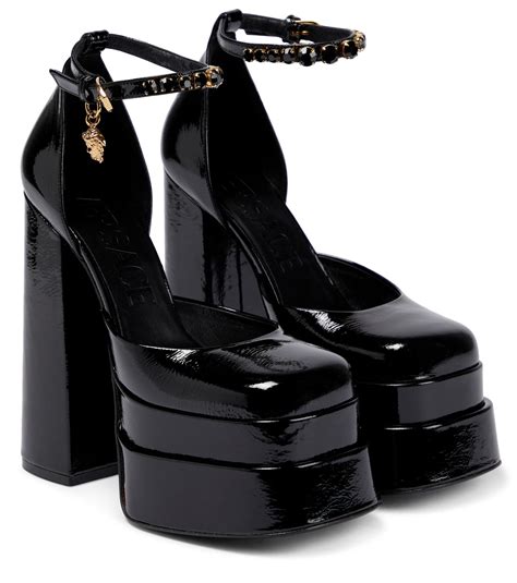 versace la medusa shoes|Versace Medusa aevitas platform pumps.